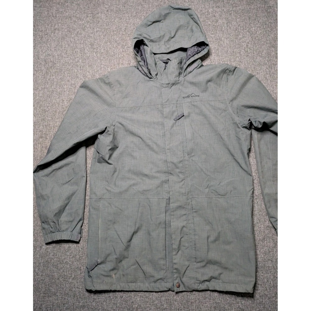 Eddie Bauer Weathergear 5k Waterproof Mens Full Zip Rain Jacket Green XL Tall